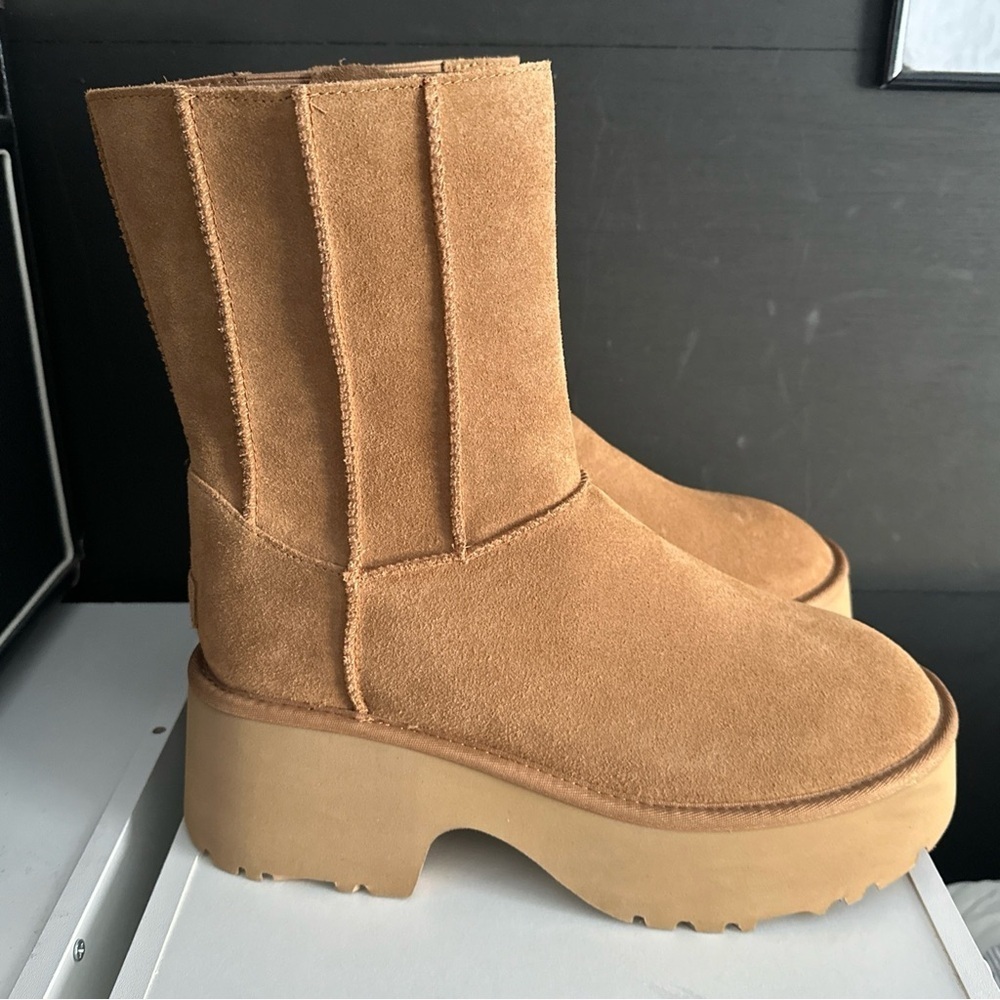 UGG Womens Classic Twin Seam Heights Chestnut Platform Boots 1158313 Size 12 New - Picture 6 of 16